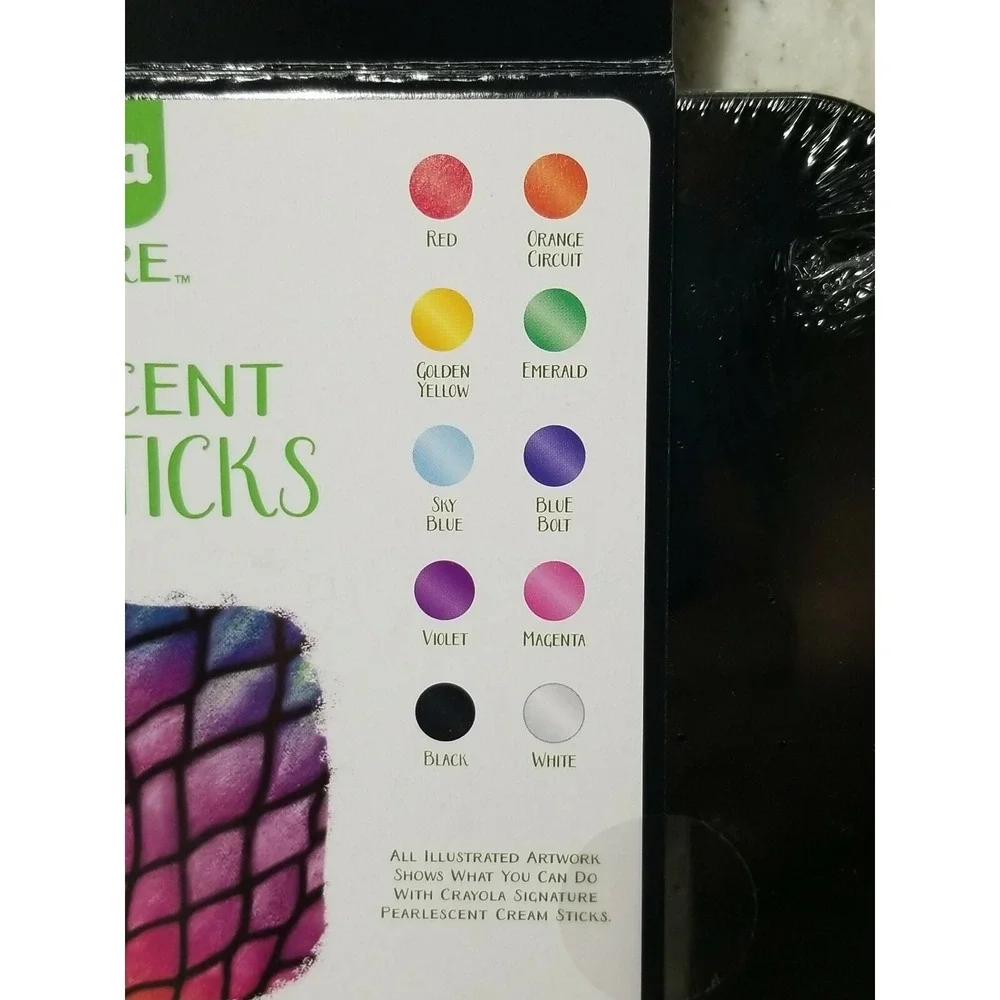 Crayola Signature Pearlescent Cream Sticks 10 Count Luxe Colors in‎ Tin NIB